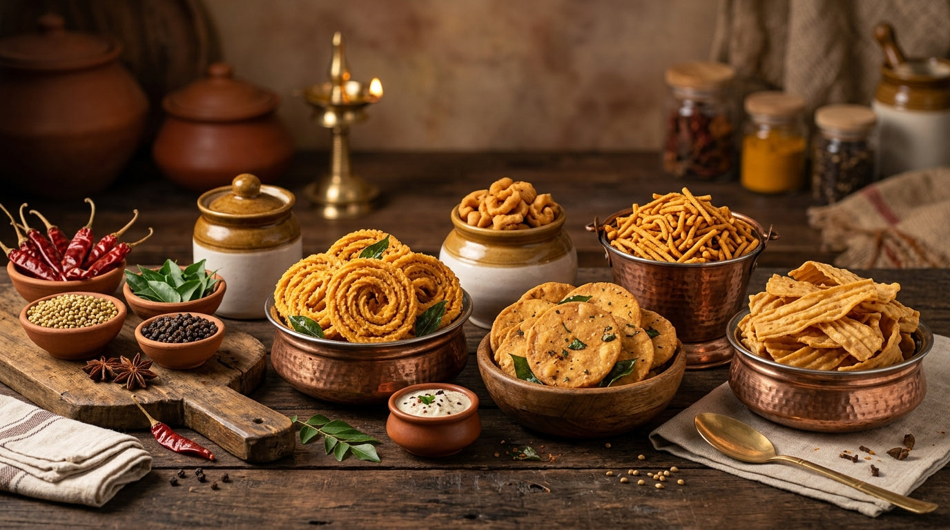 Crispy Savouries & Butter Murukku